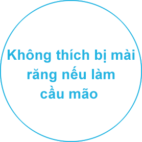 Không thích bị mài răng nếu làm cầu mão 